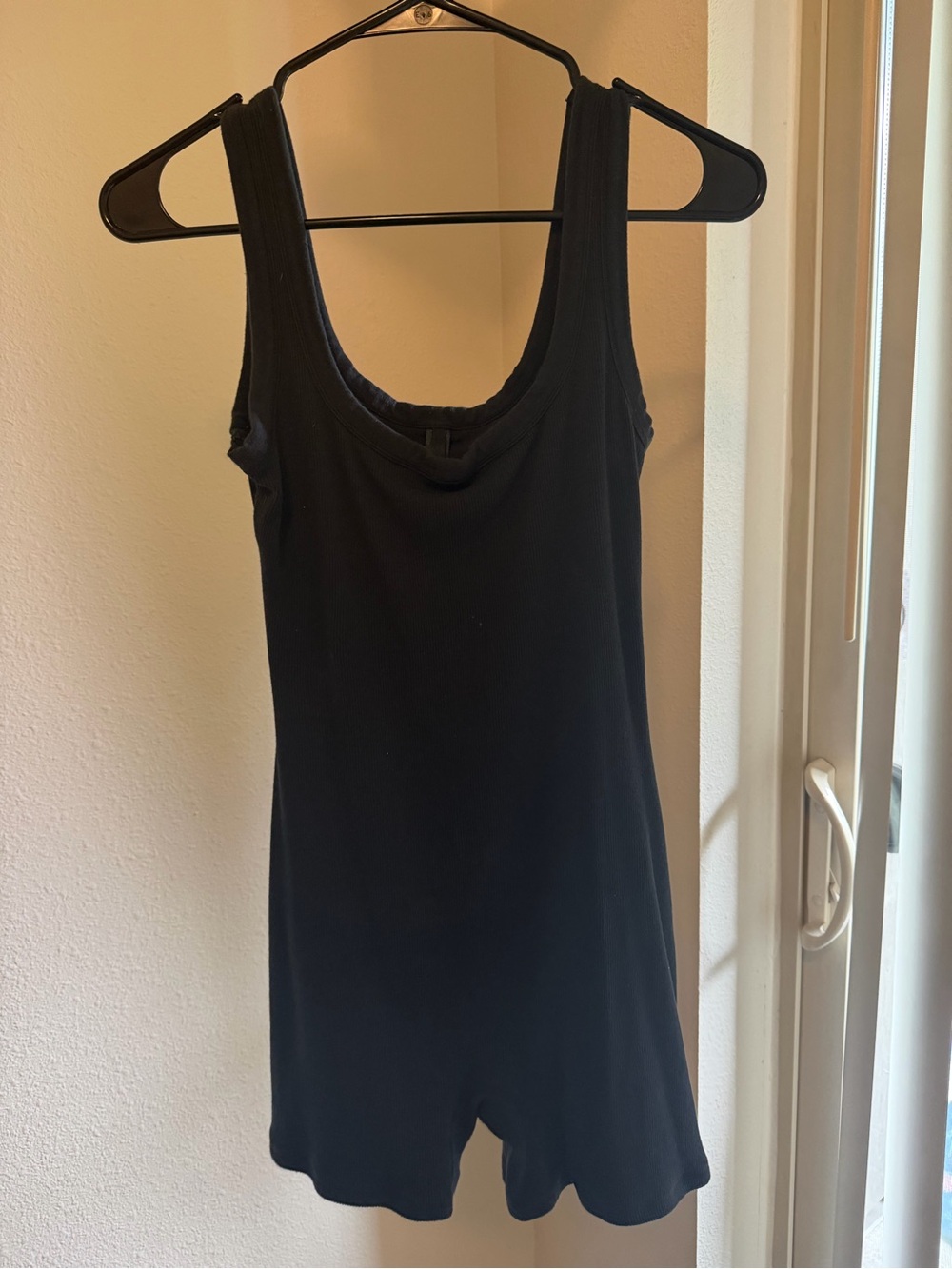 SKIMS Cotton Ribbed black romper